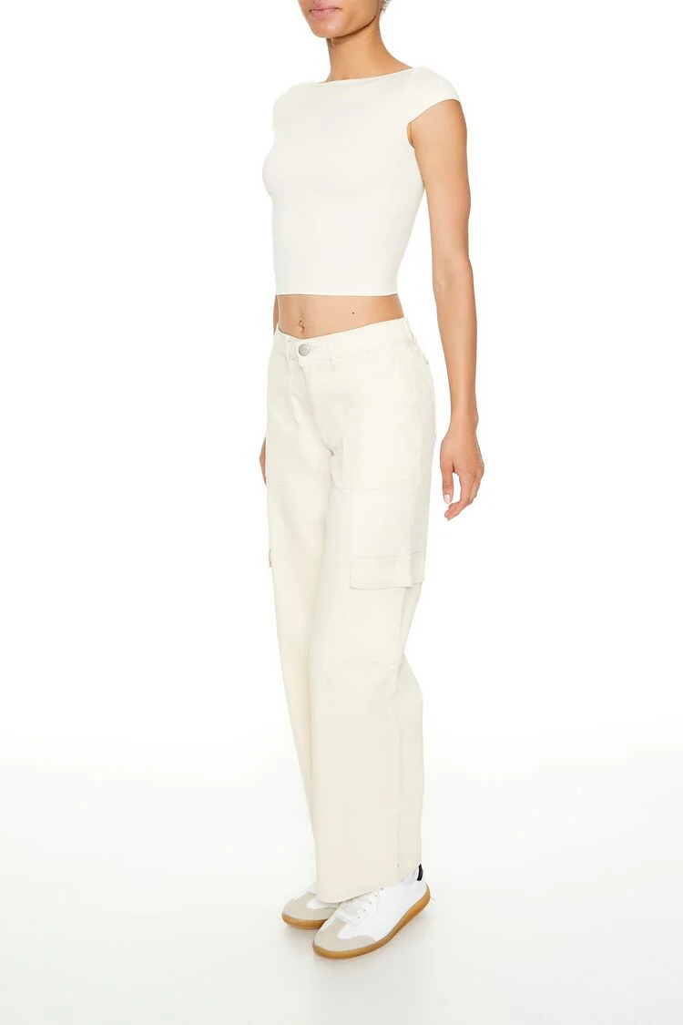 Twill Low-Rise Cargo Pants - Image 3