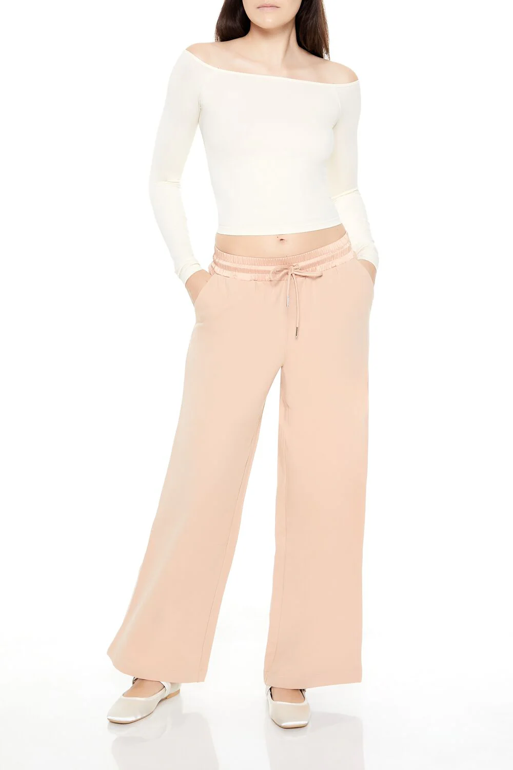 Satin Mid-Rise Wide-Leg Pants - Image 6