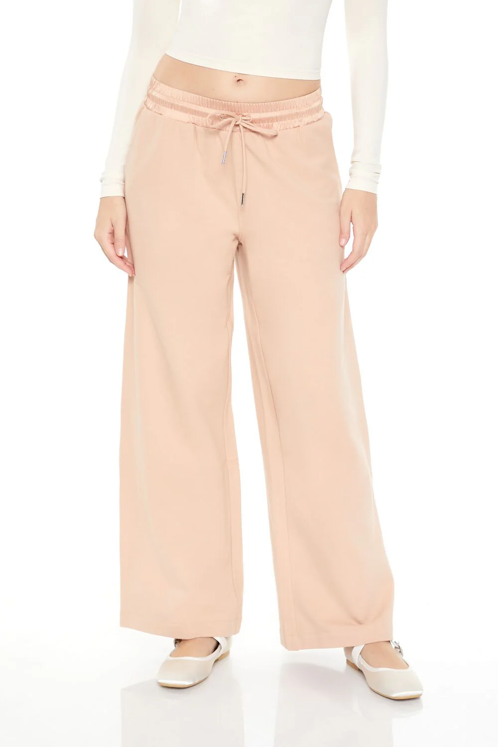Satin Mid-Rise Wide-Leg Pants - Image 7