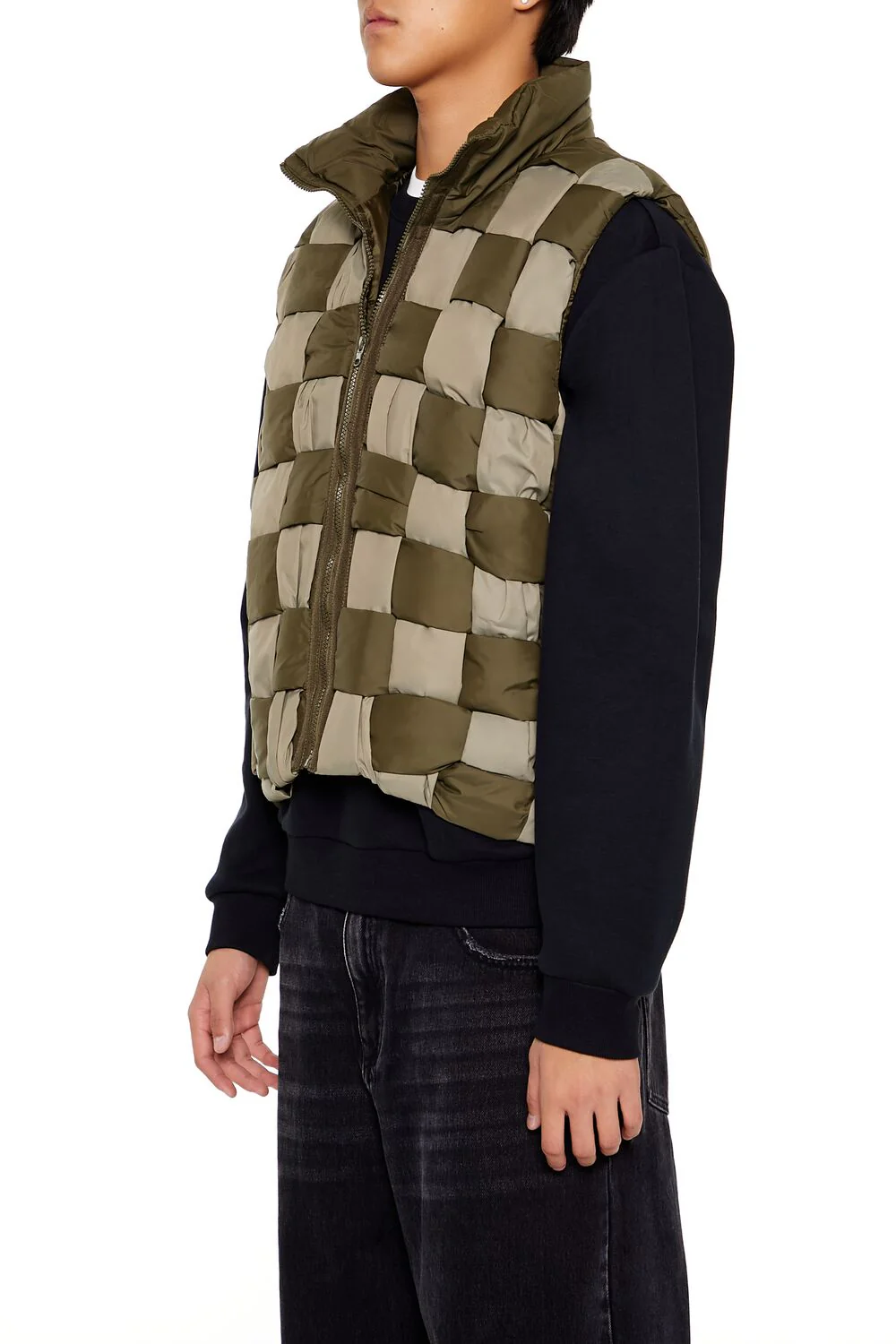 Checkered Basketwoven Vest - Image 3