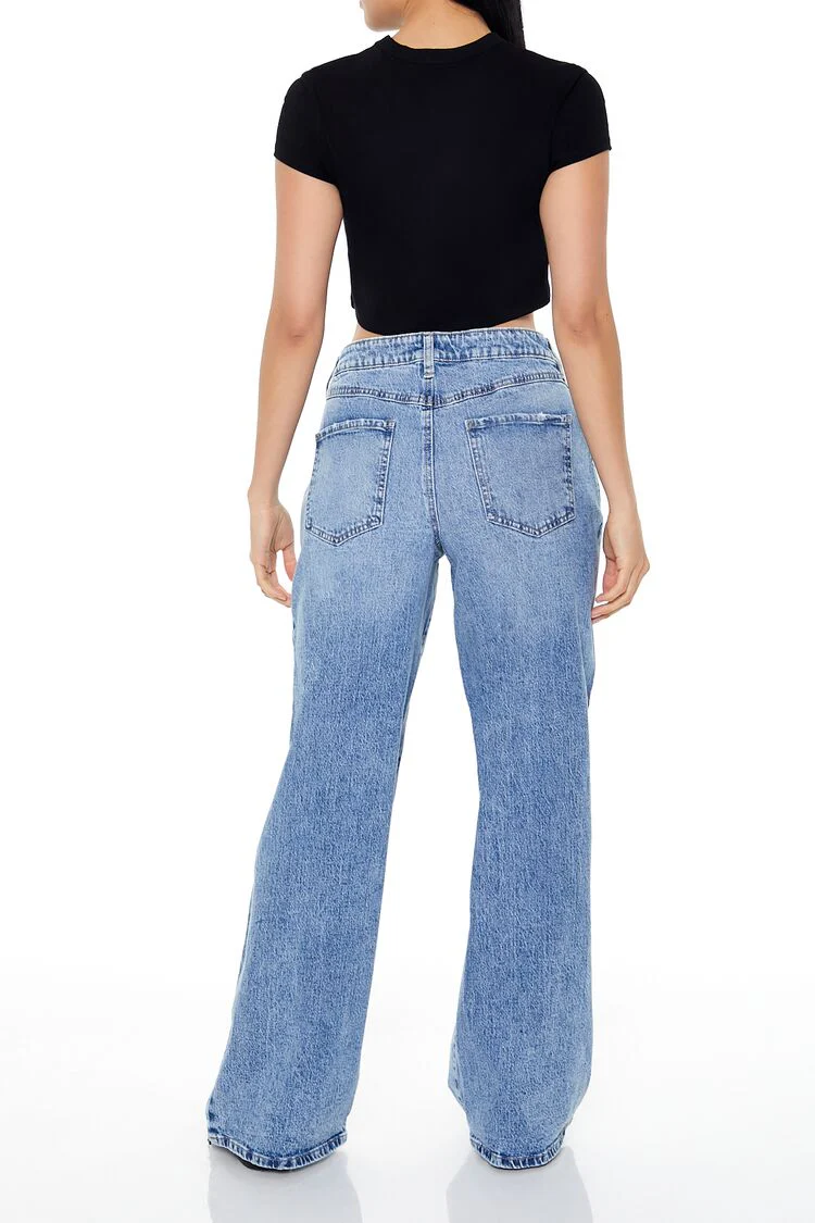 Distressed Low-Rise Baggy Jeans - Image 4