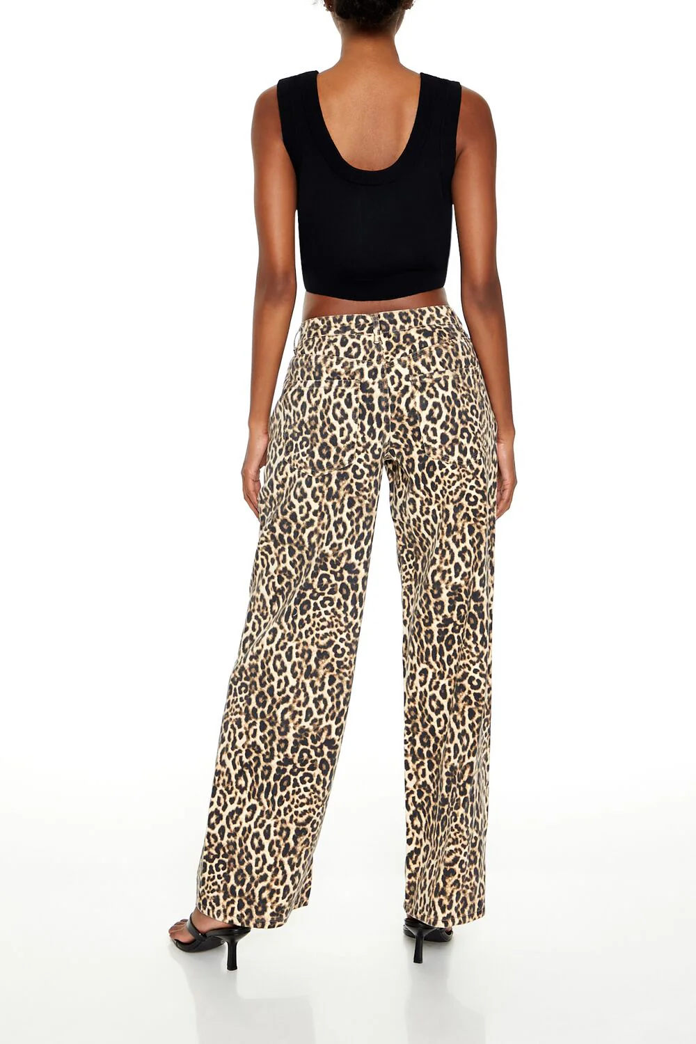 Leopard Print Baggy Jeans - Image 4