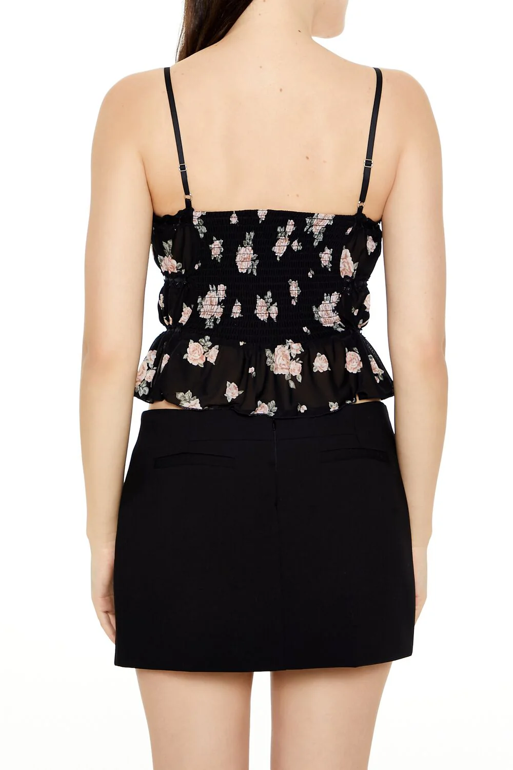Rose Print Cropped Cami - Image 5