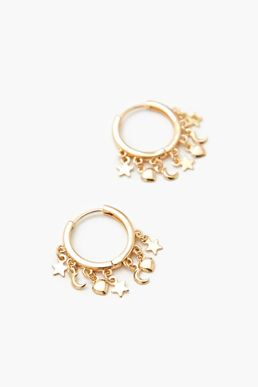 Star & Moon Huggie Hoop Earrings - Image 2