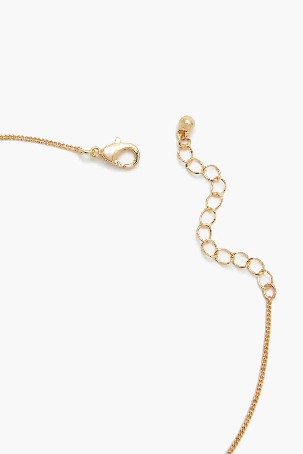 Faux Gem Hoop Charm Necklace - Image 4