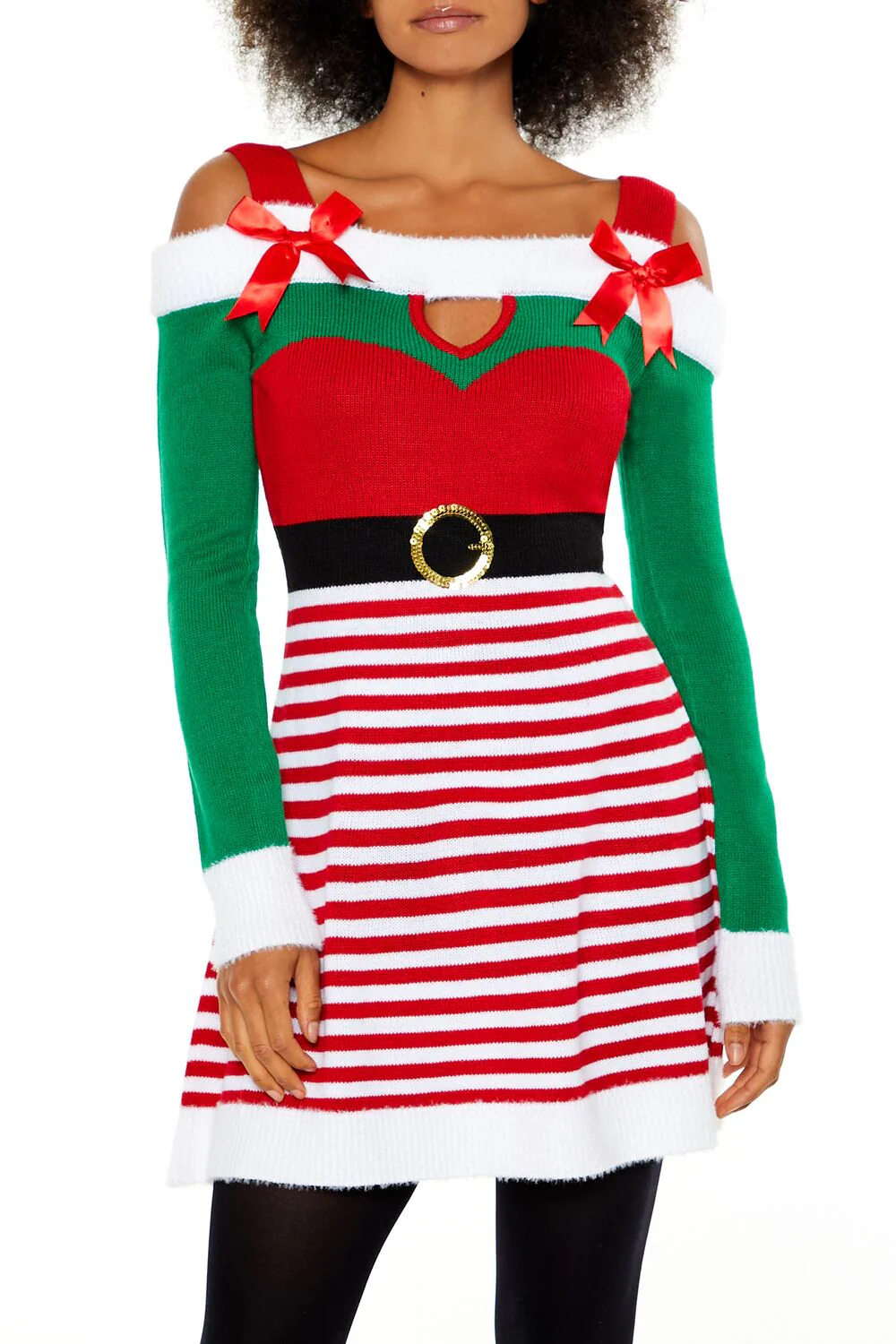 Striped Elf Mini Dress - Image 2
