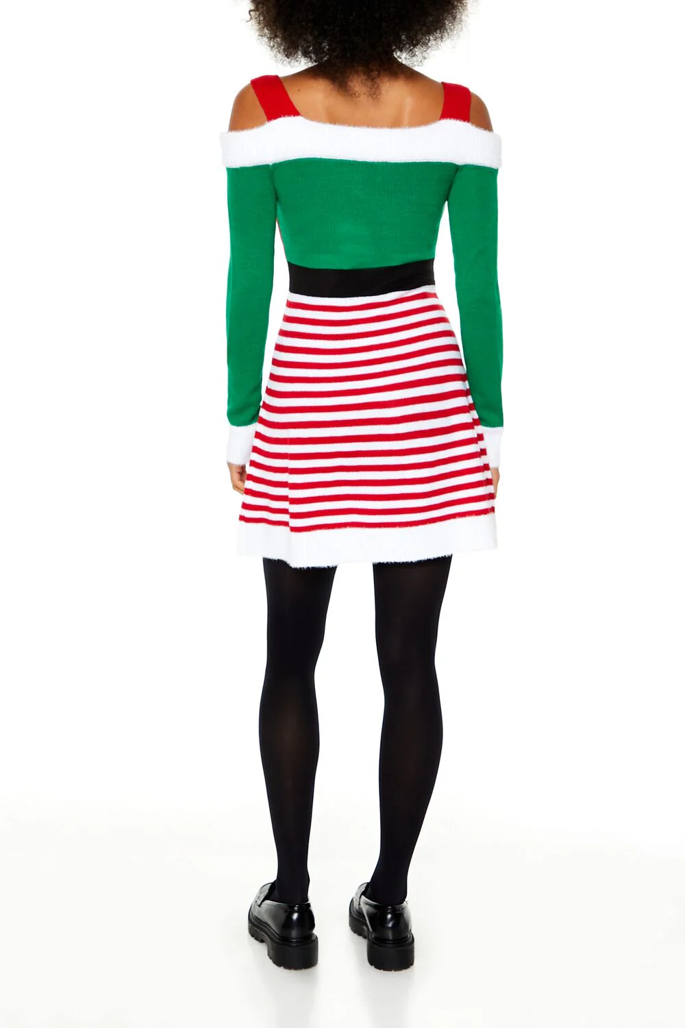 Striped Elf Mini Dress - Image 4