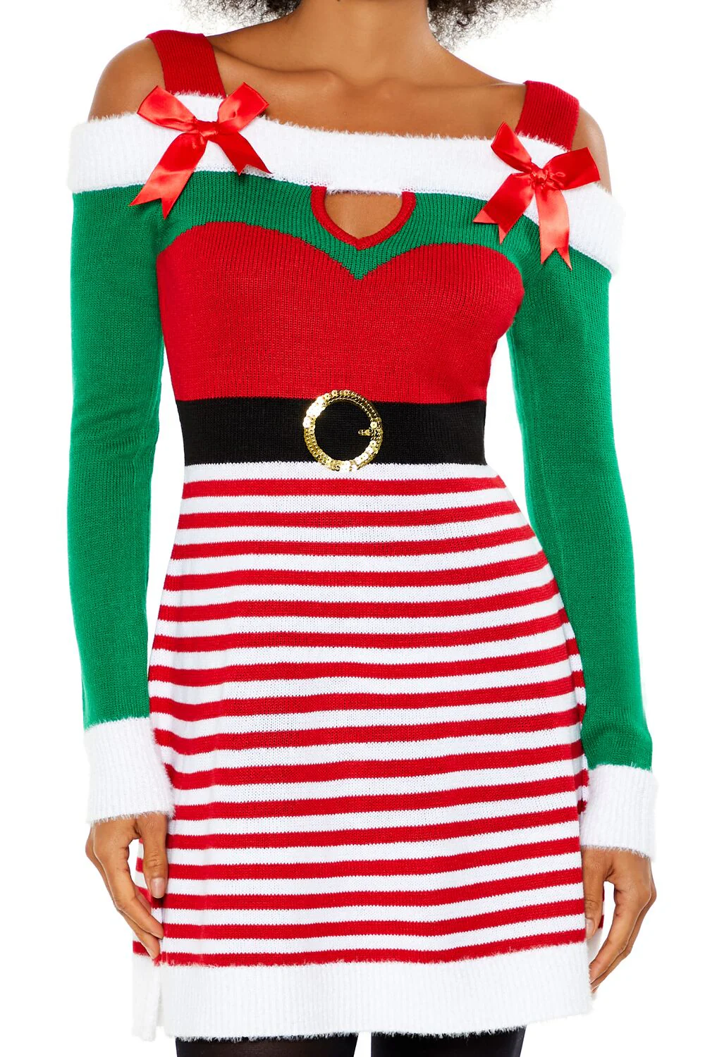 Striped Elf Mini Dress - Image 5
