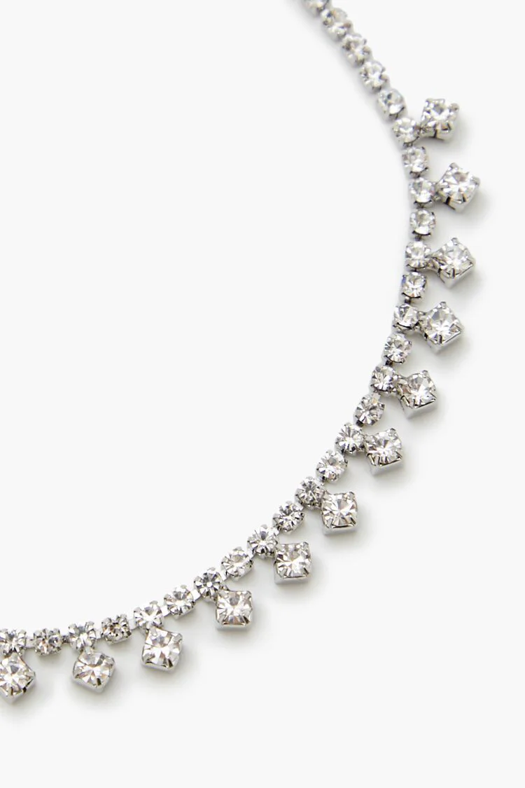 Rhinestone Box Chain Anklet - Image 2