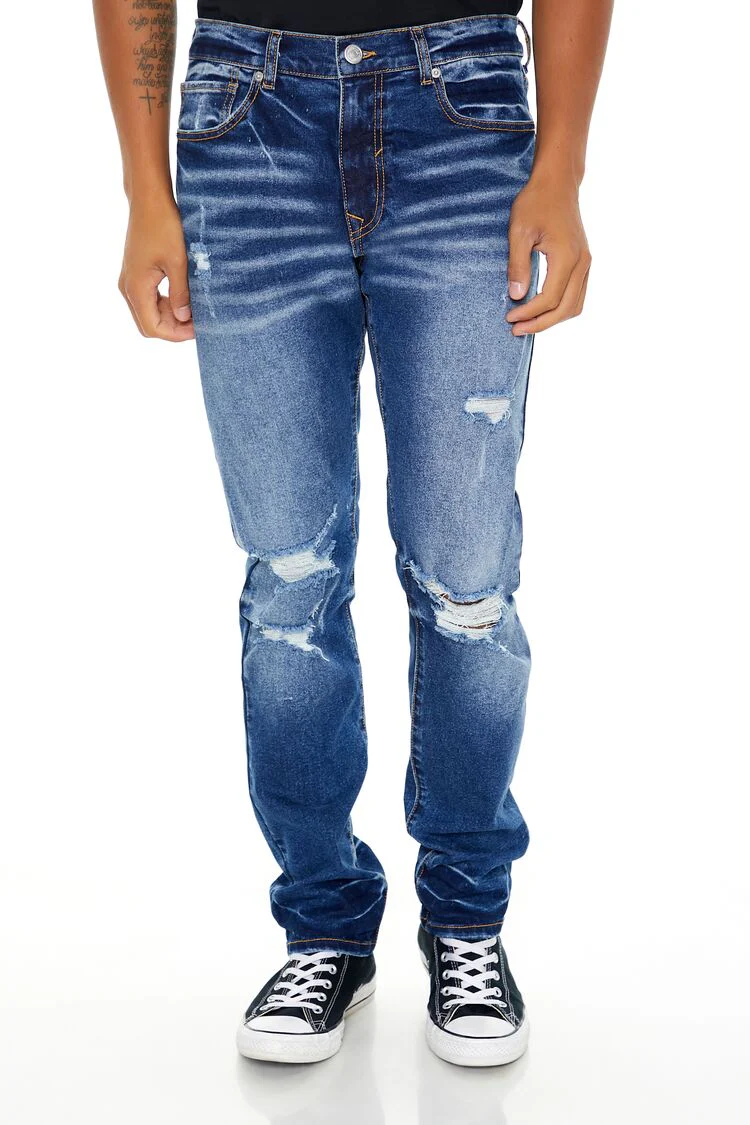 Distressed Slim-Fit Jeans - Image 2