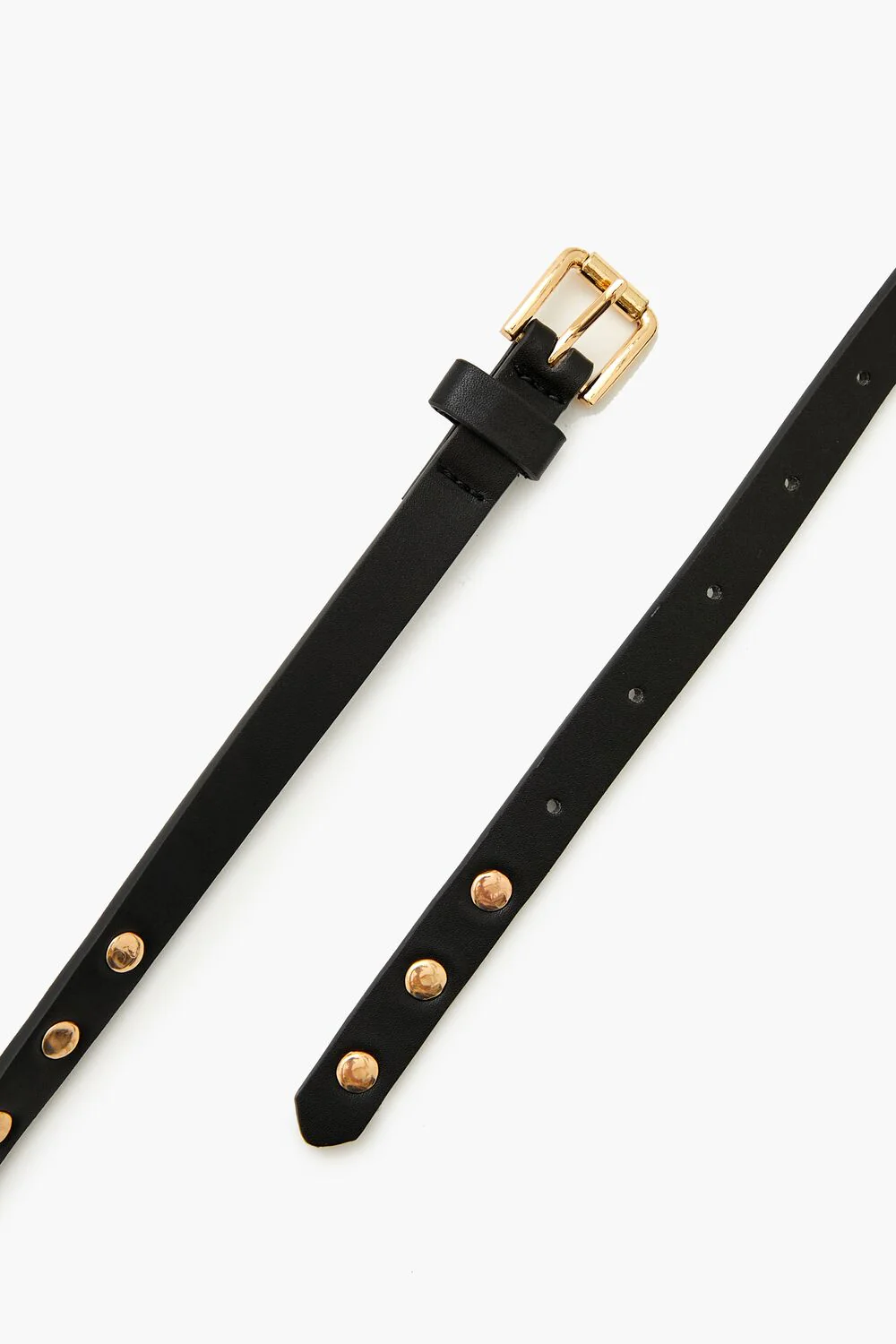Thin Studded Faux Leather Belt - Image 2