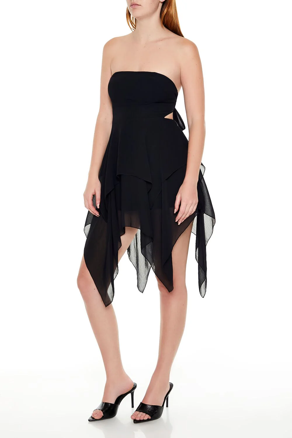 Handkerchief Strapless Mini Dress - Image 2