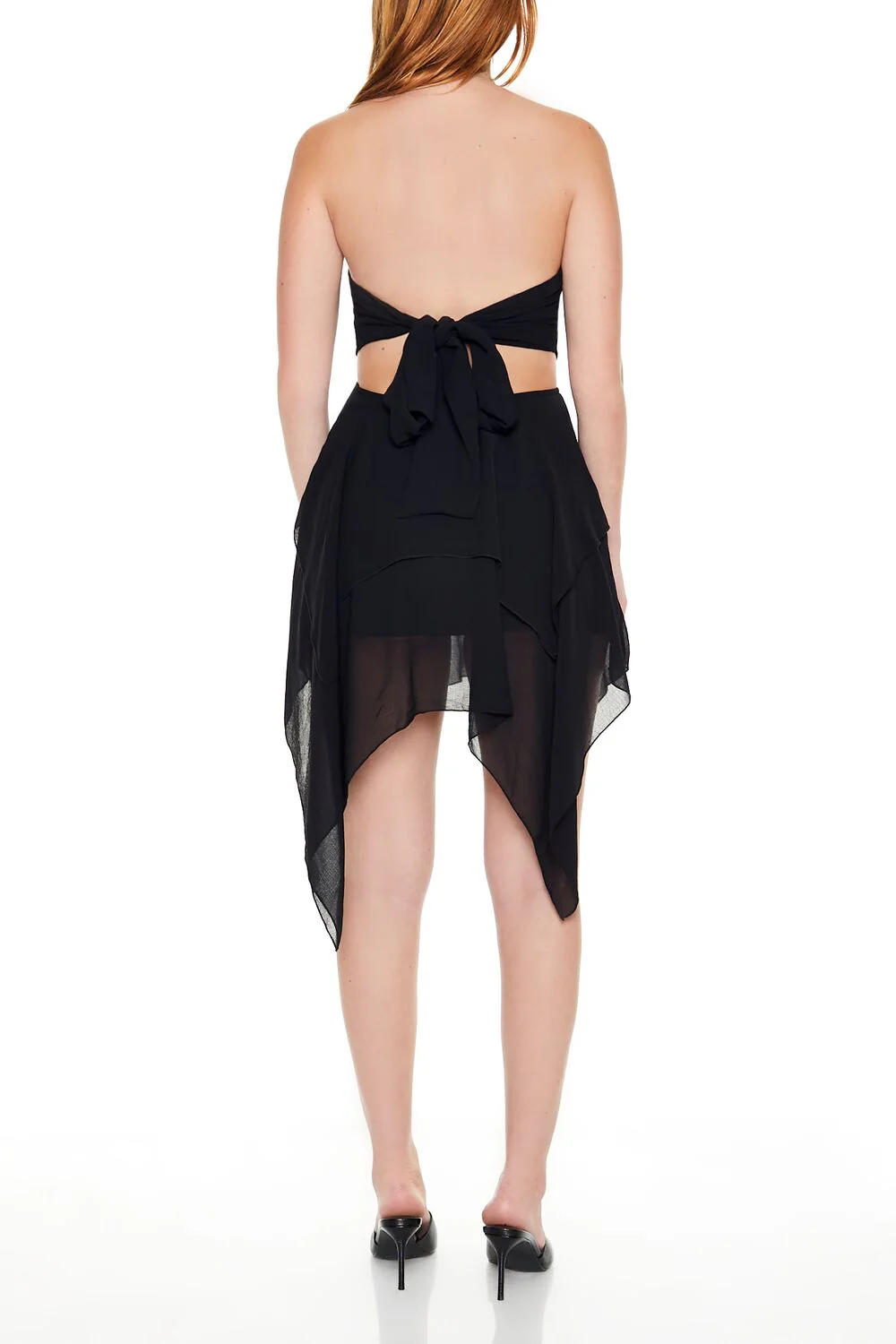 Handkerchief Strapless Mini Dress - Image 3