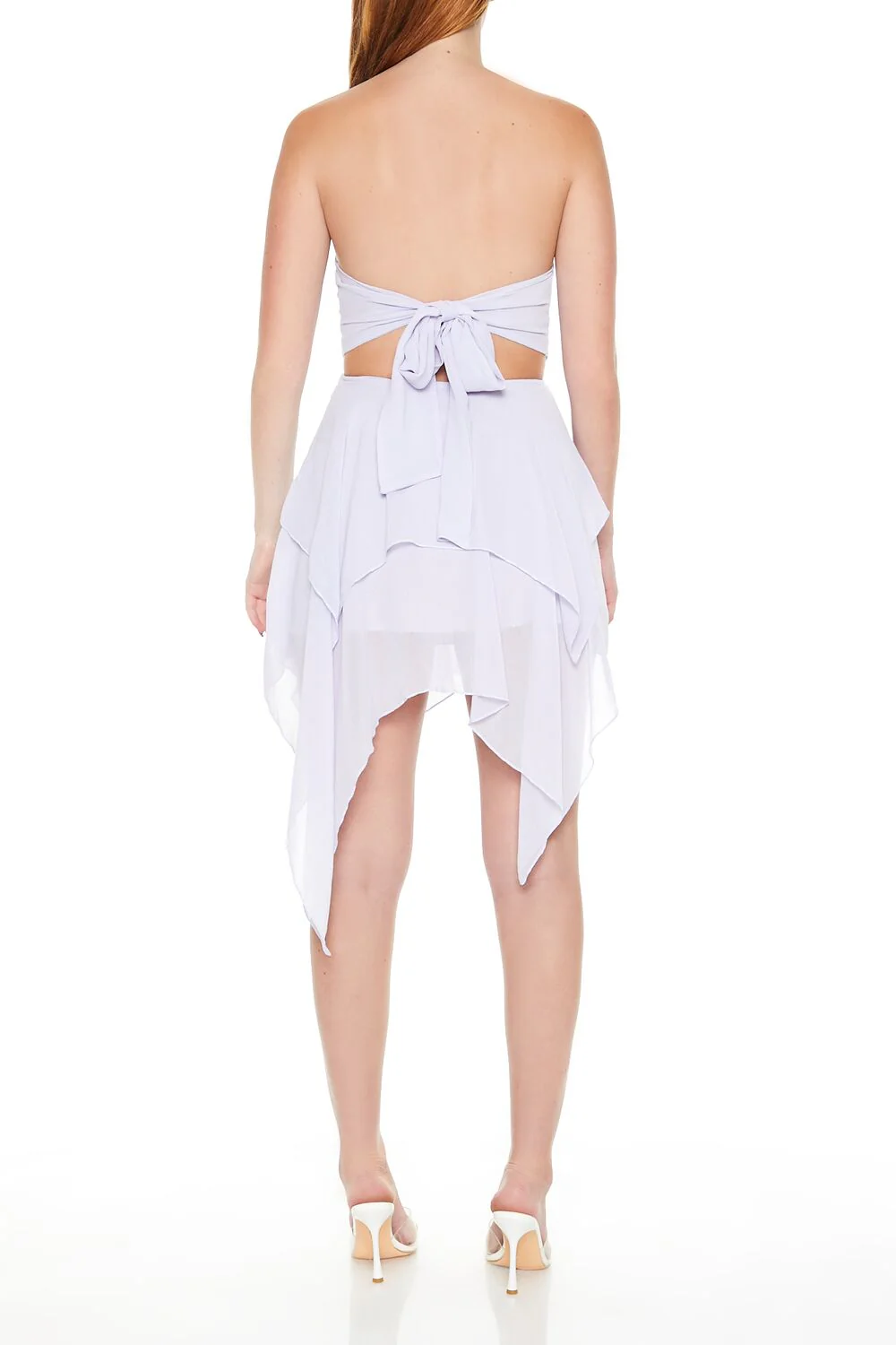 Handkerchief Strapless Mini Dress - Image 8