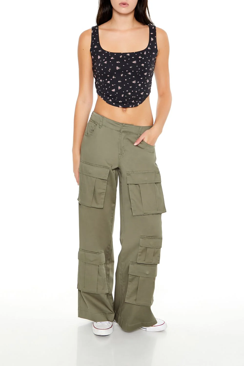 Floral Print Crop Top - Image 2