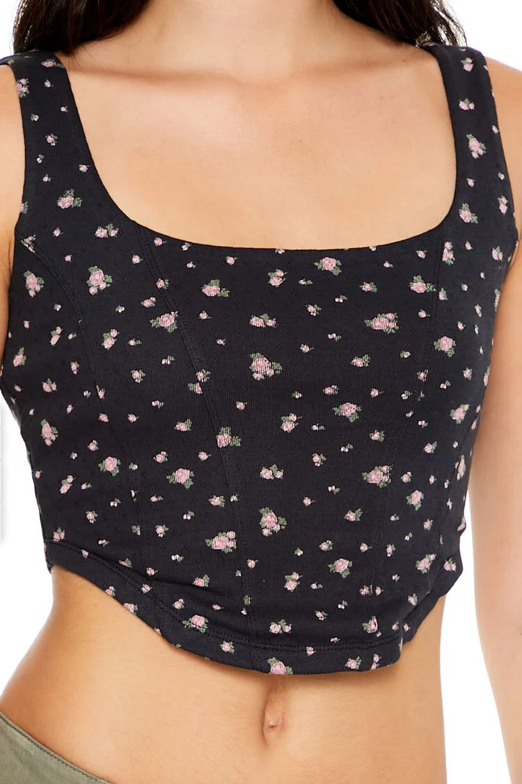 Floral Print Crop Top - Image 3