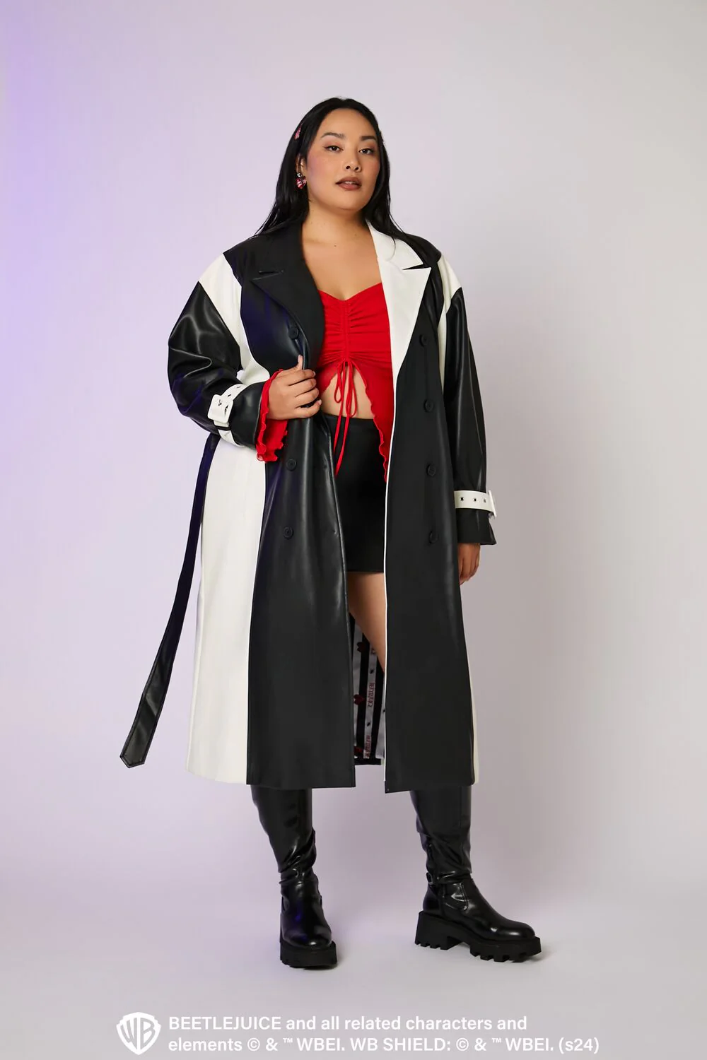 Plus Size Beetlejuice Beetlejuice Trench Coat - Image 2