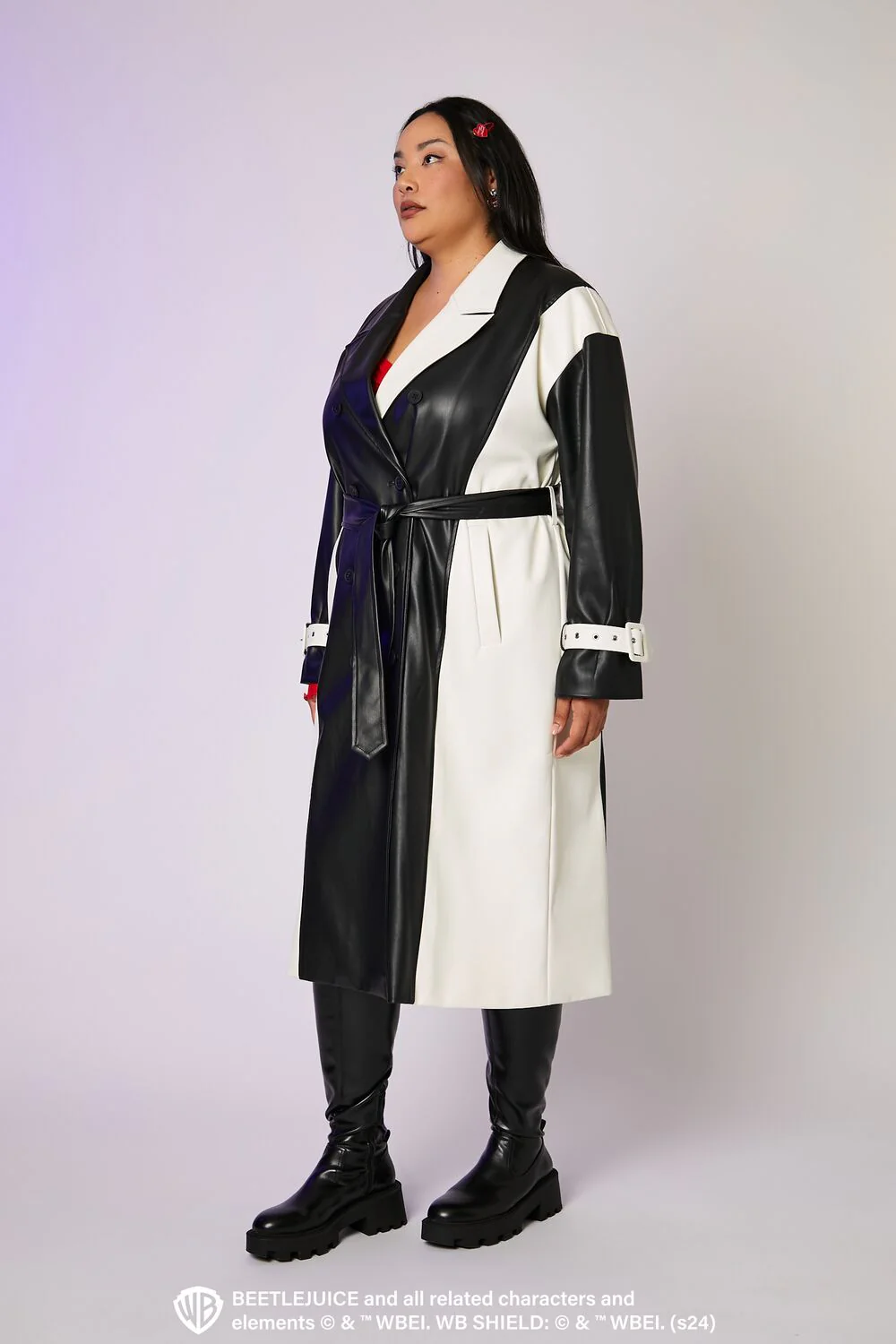 Plus Size Beetlejuice Beetlejuice Trench Coat - Image 3