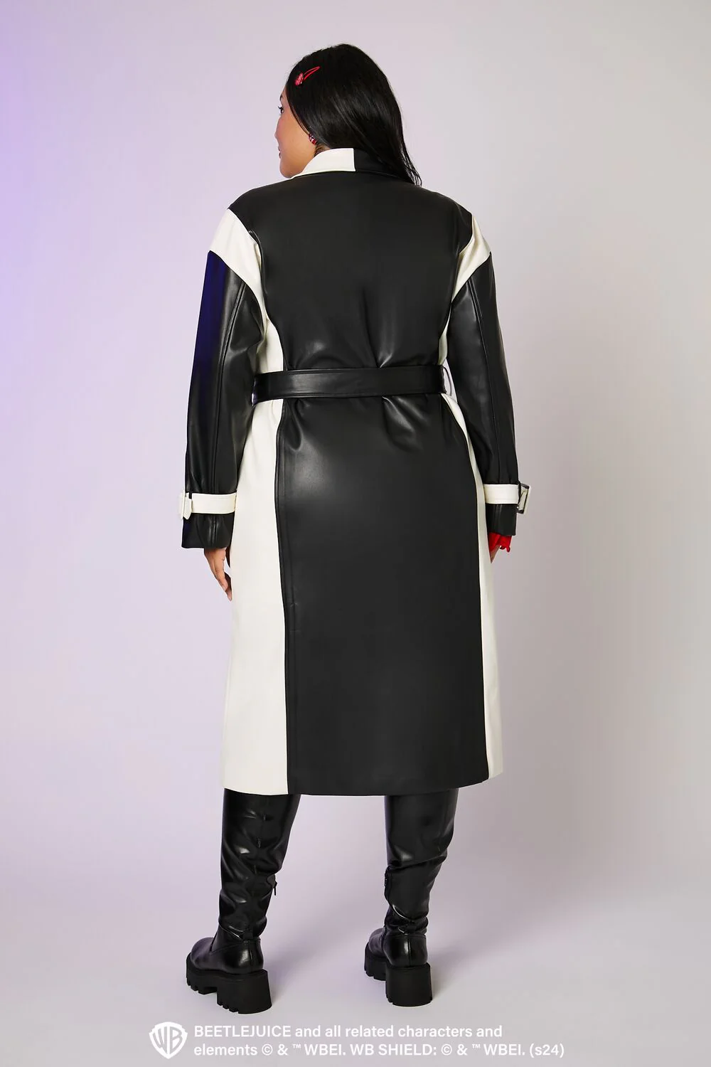 Plus Size Beetlejuice Beetlejuice Trench Coat - Image 4