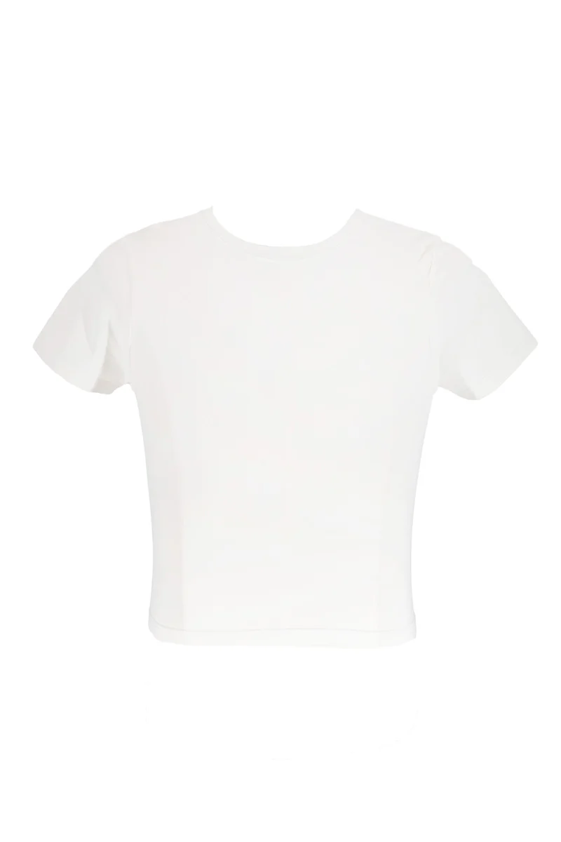 Plus Size Cropped Basic Tee - Image 4