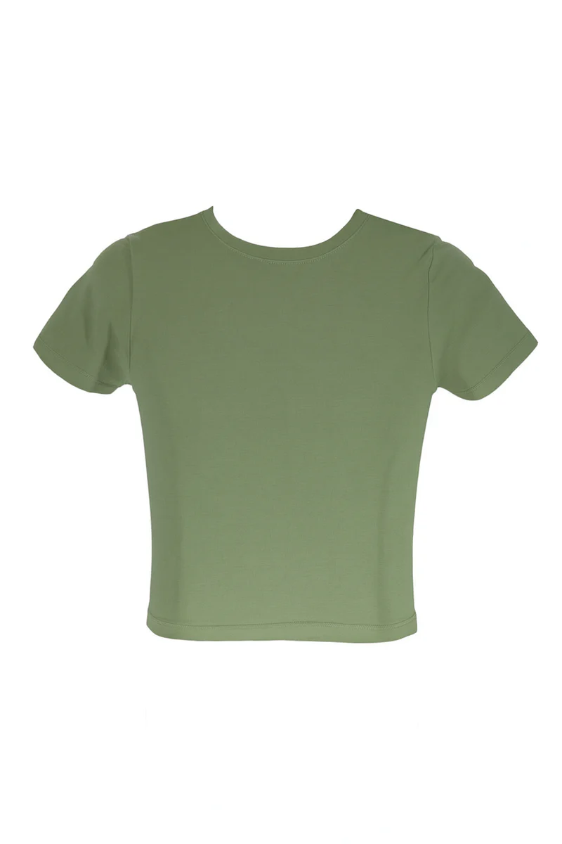 Plus Size Cropped Basic Tee - Image 6