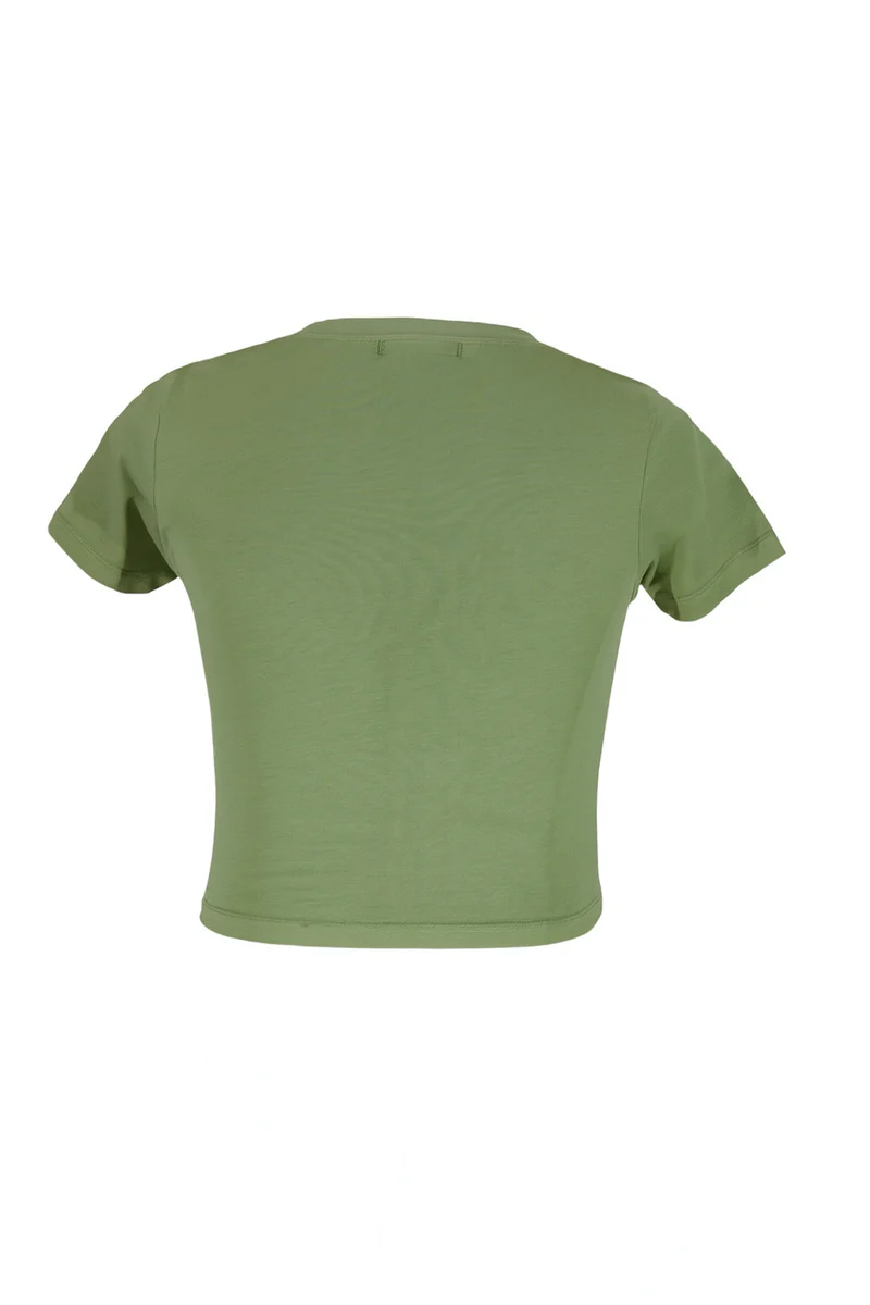 Plus Size Cropped Basic Tee - Image 7