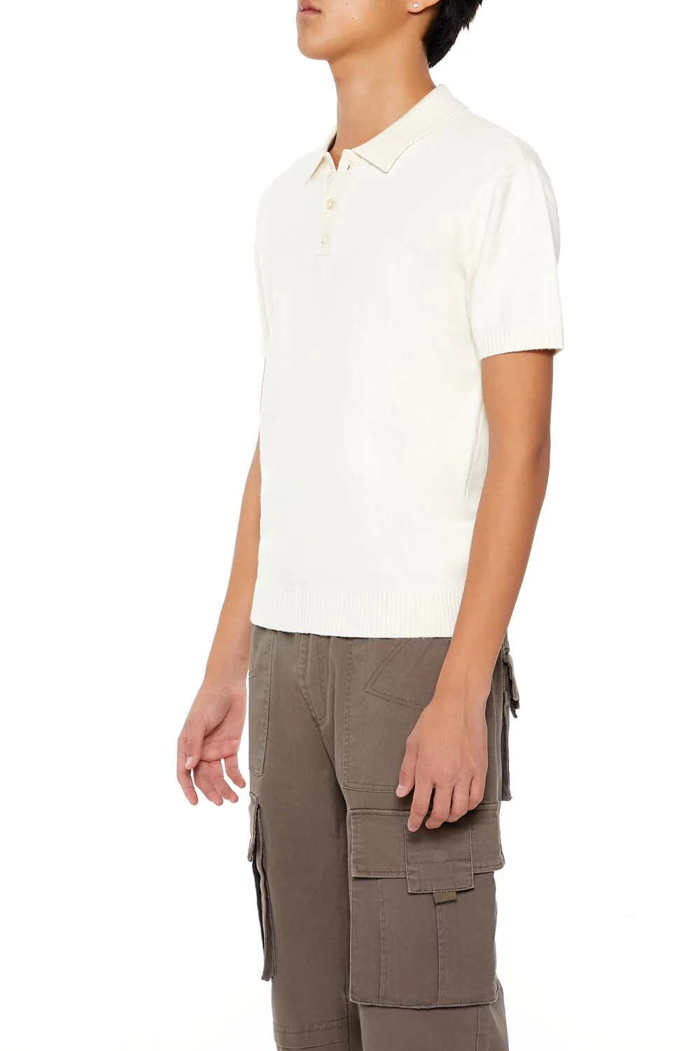 Sweater-Knit Polo Shirt - Image 10