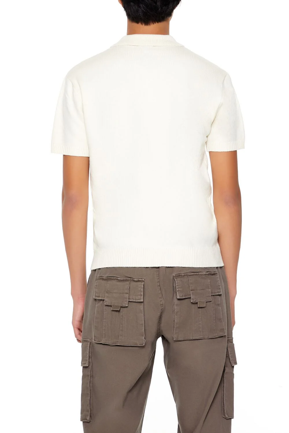 Sweater-Knit Polo Shirt - Image 11