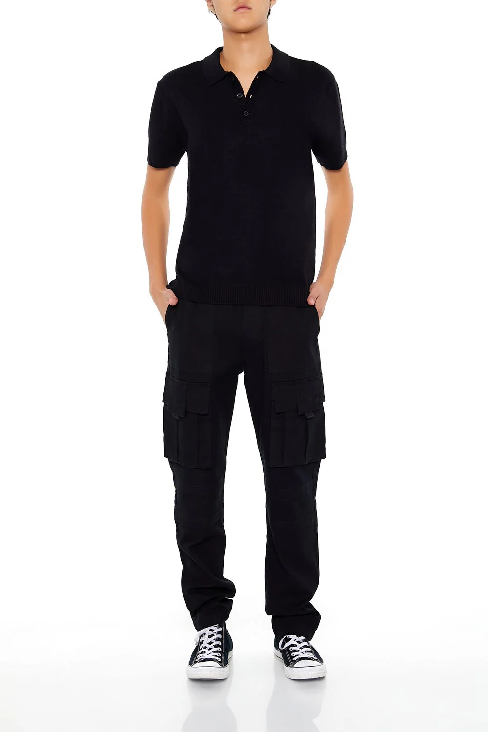 Sweater-Knit Polo Shirt - Image 2