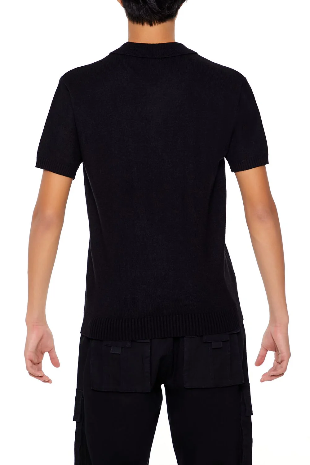 Sweater-Knit Polo Shirt - Image 4