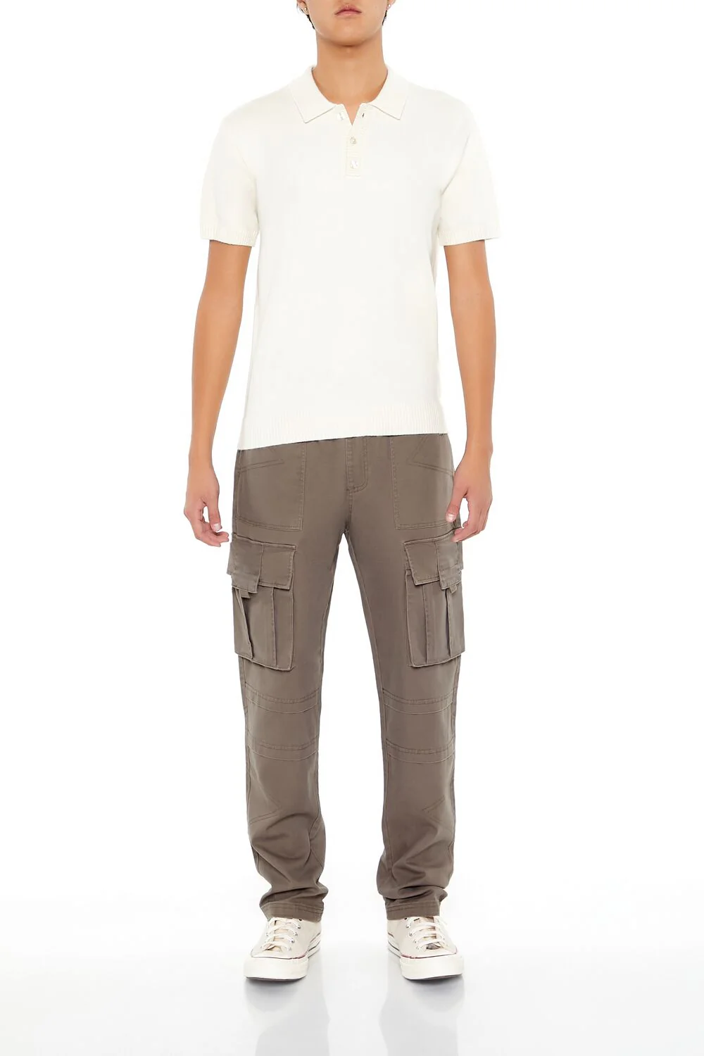 Sweater-Knit Polo Shirt - Image 9