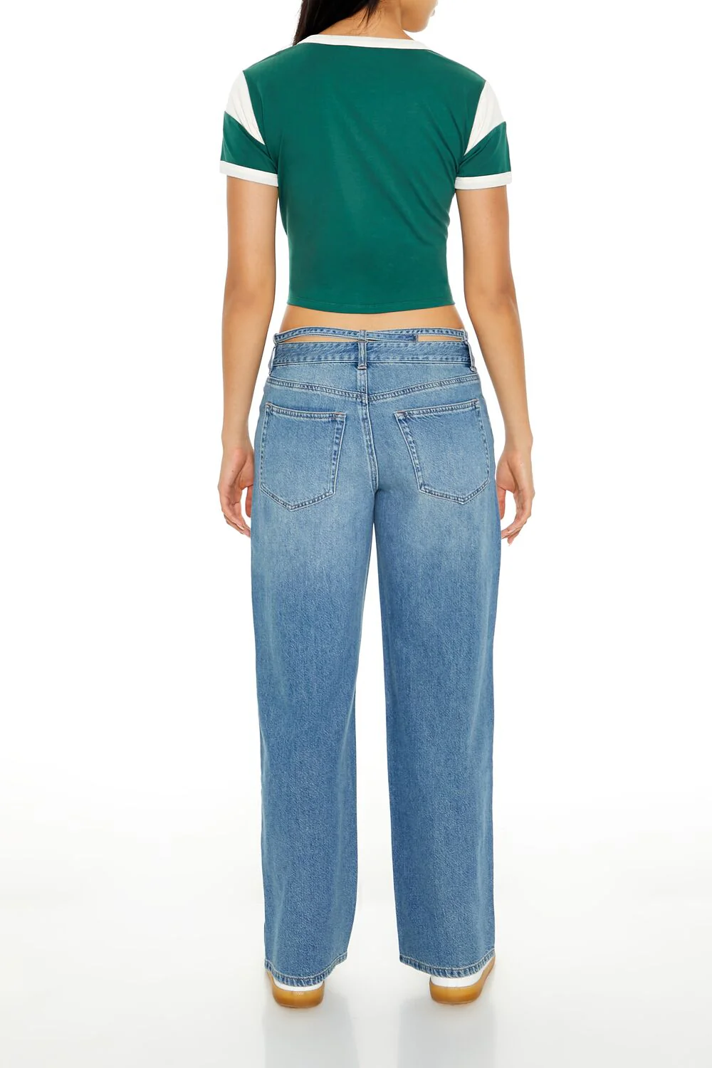 Belted Low-Rise Baggy Jeans - Image 4