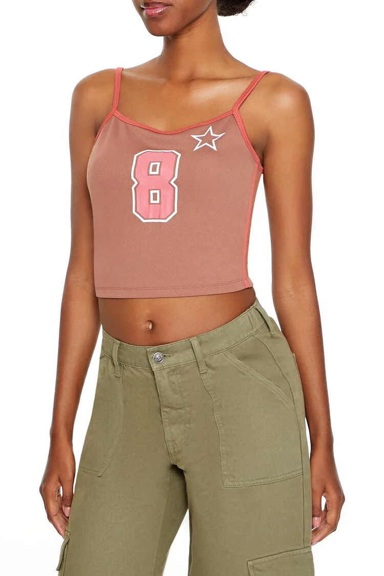 8 Star Graphic Cropped Cami - Image 4
