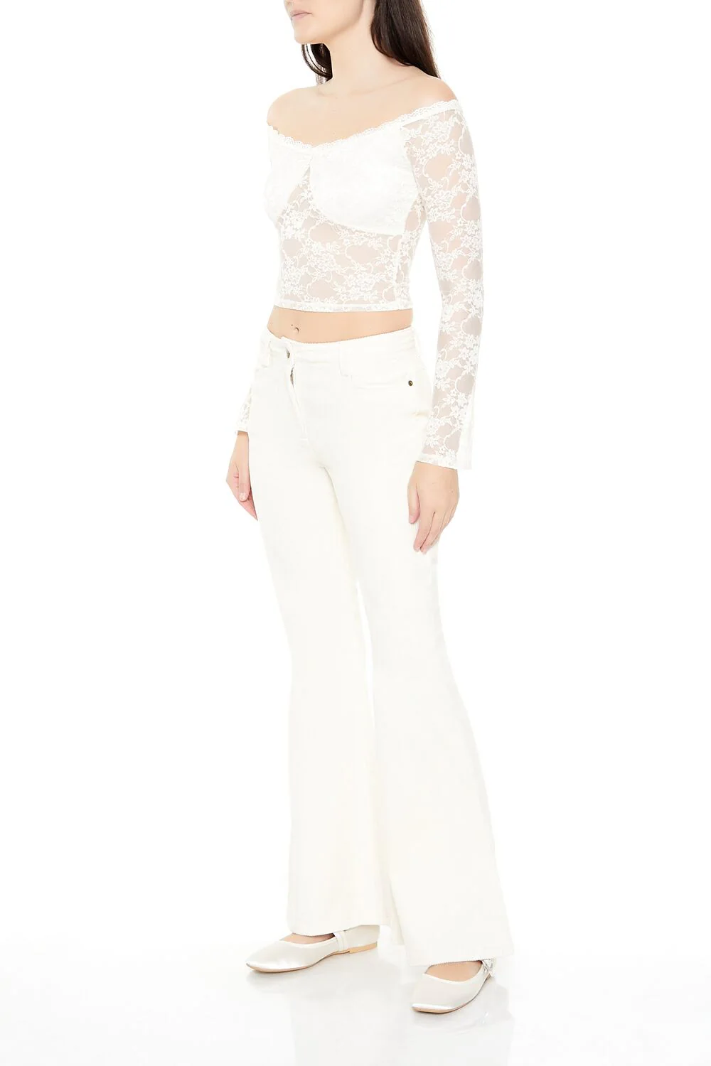 Corduroy Mid-Rise Flare Pants - Image 3