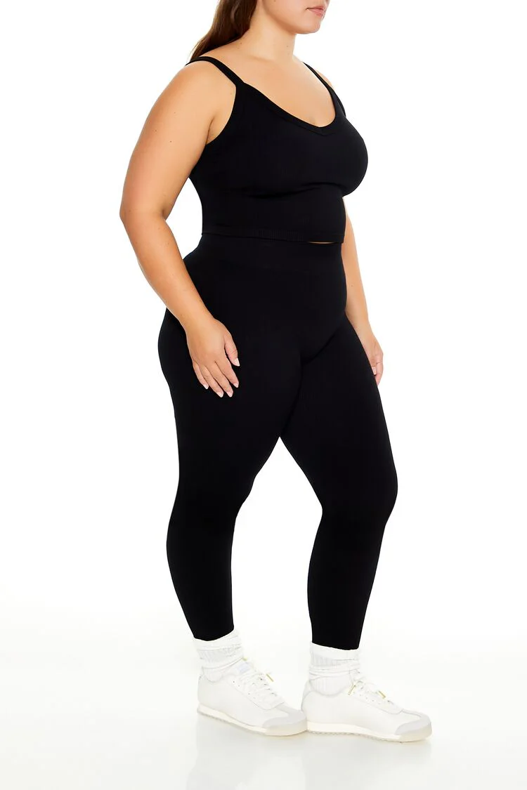Plus Size Seamless High-Rise Leggings - Image 3