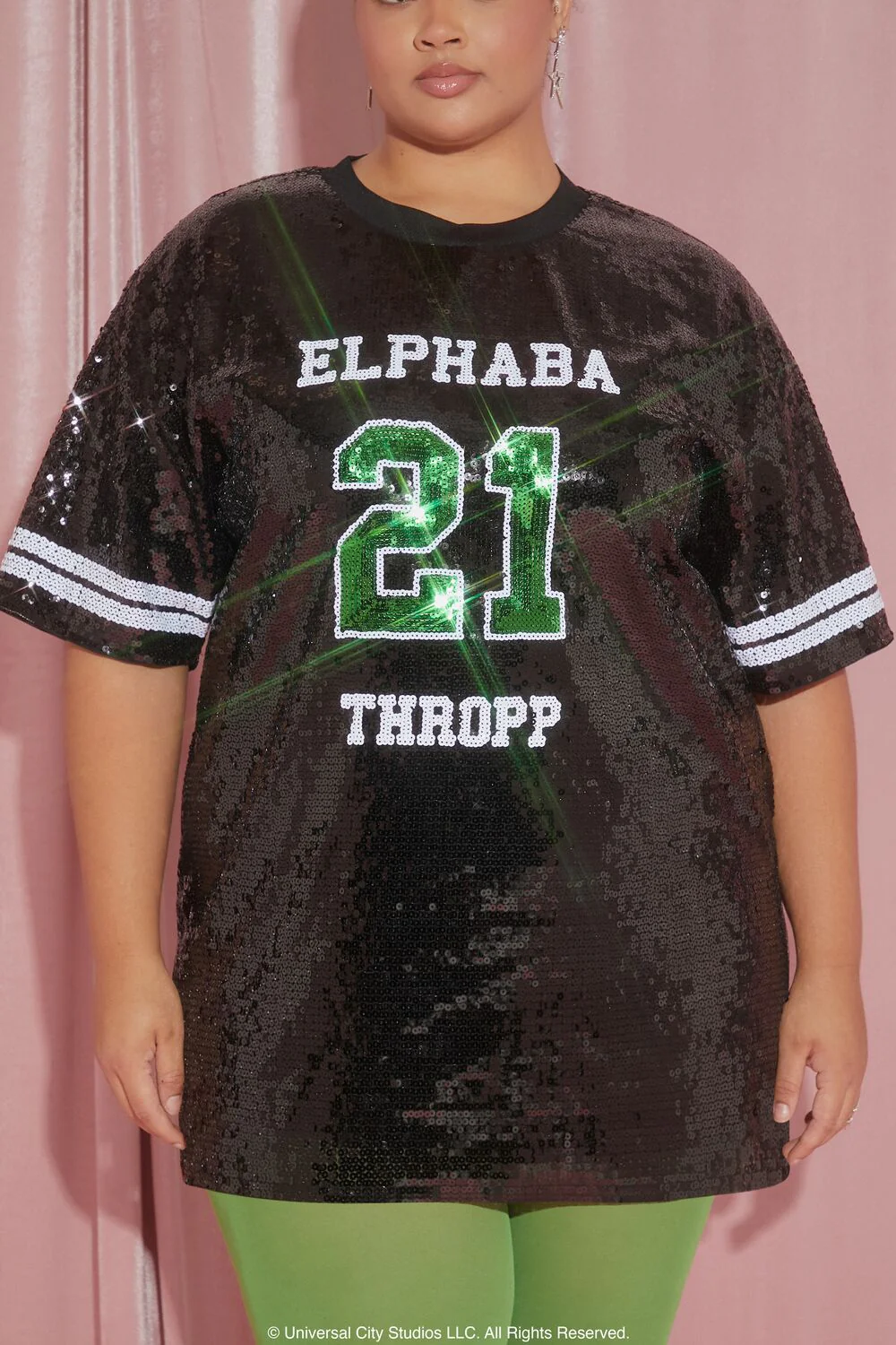 Plus Size Wicked Elphaba Mini Jersey Dress - Image 3