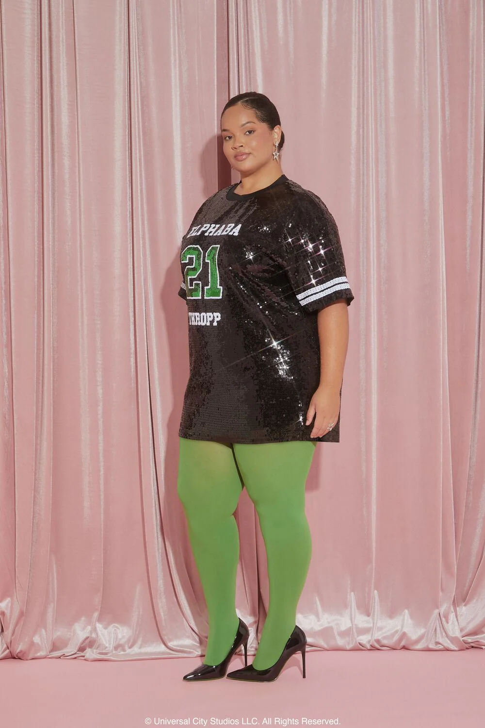 Plus Size Wicked Elphaba Mini Jersey Dress - Image 4