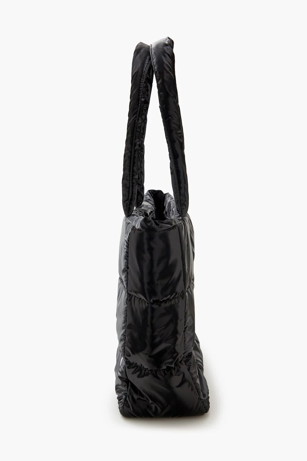 Quilted Faux Leather Tote Bag - Image 3