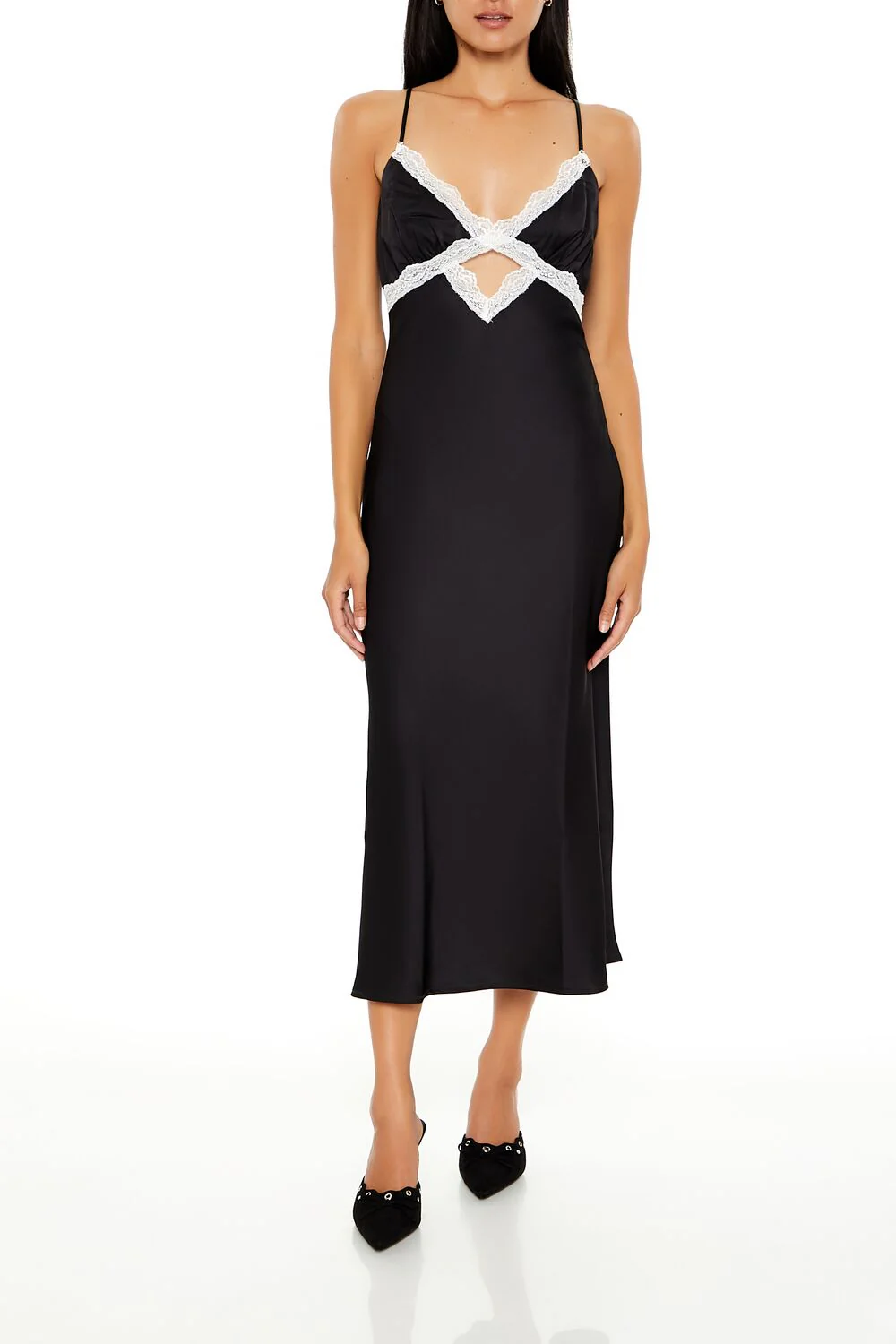 Lace-Trim Maxi Slip Dress - Image 2