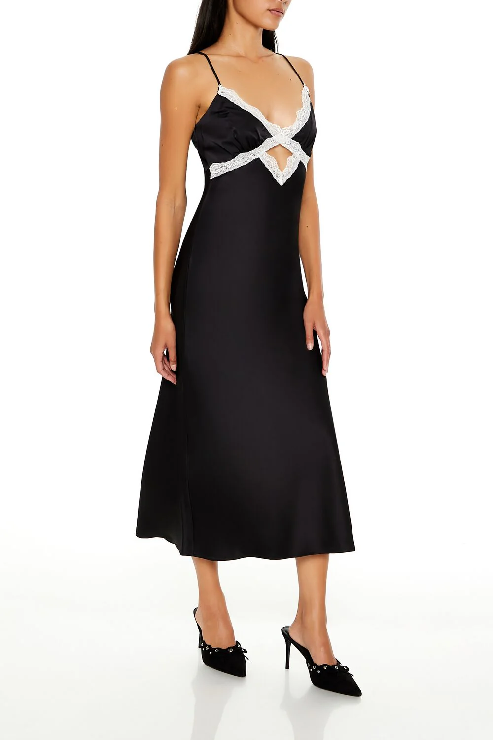 Lace-Trim Maxi Slip Dress - Image 3