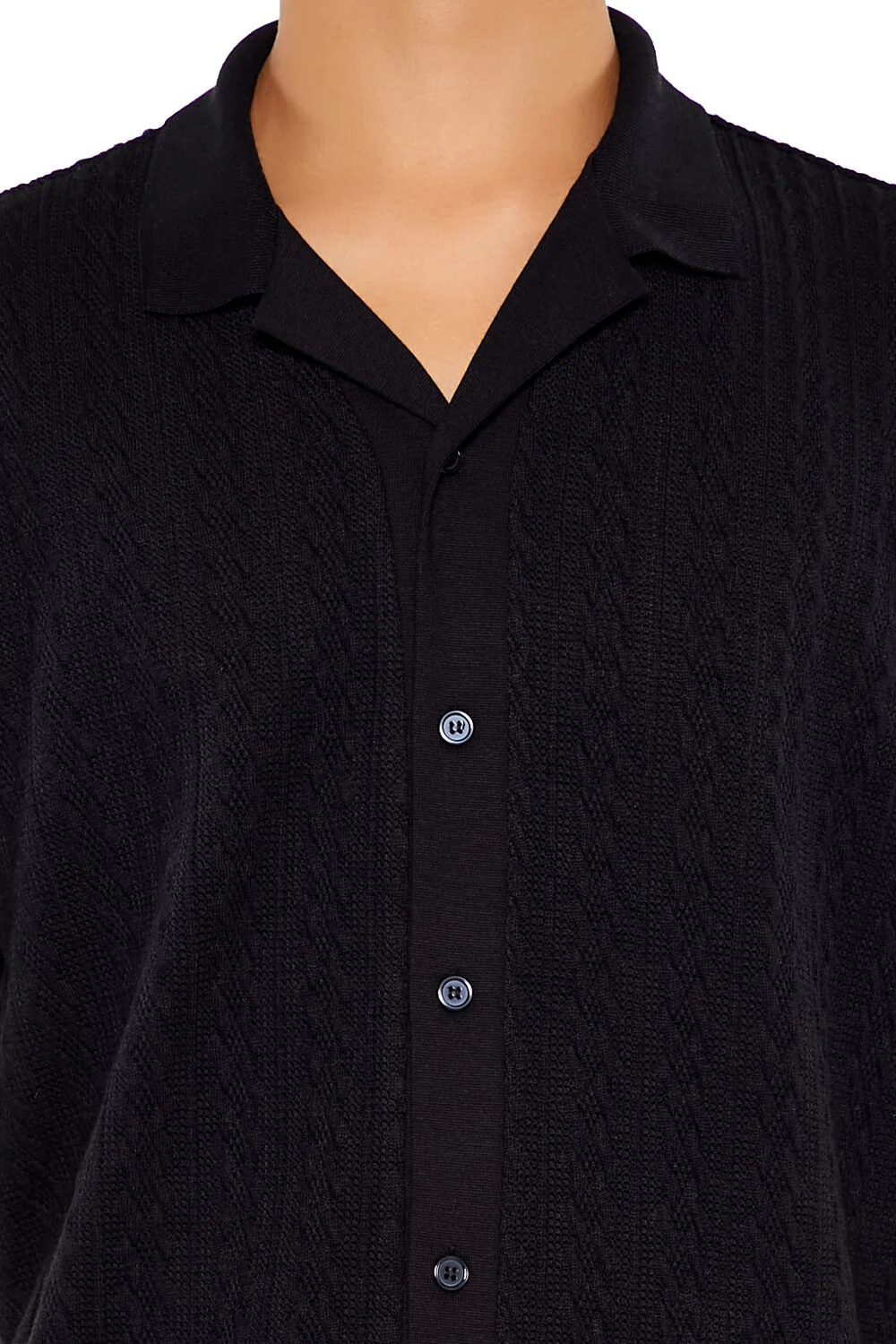 Cable Sweater-Knit Shirt - Image 3