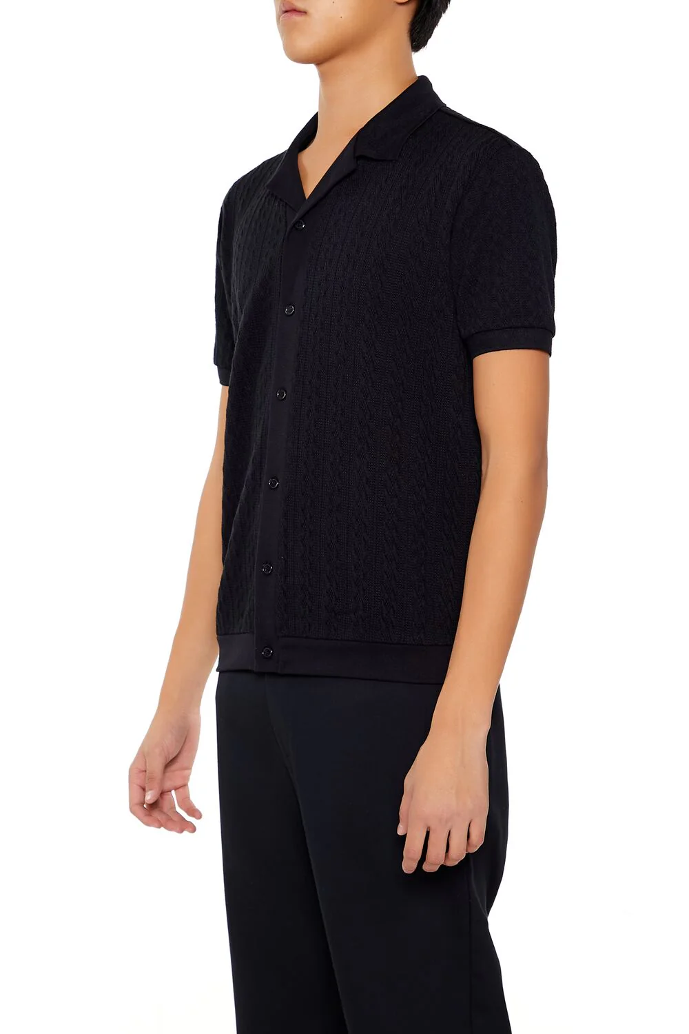 Cable Sweater-Knit Shirt - Image 4