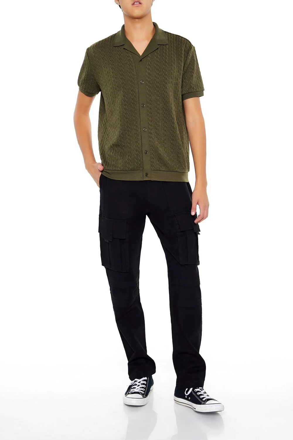 Cable Sweater-Knit Shirt - Image 7