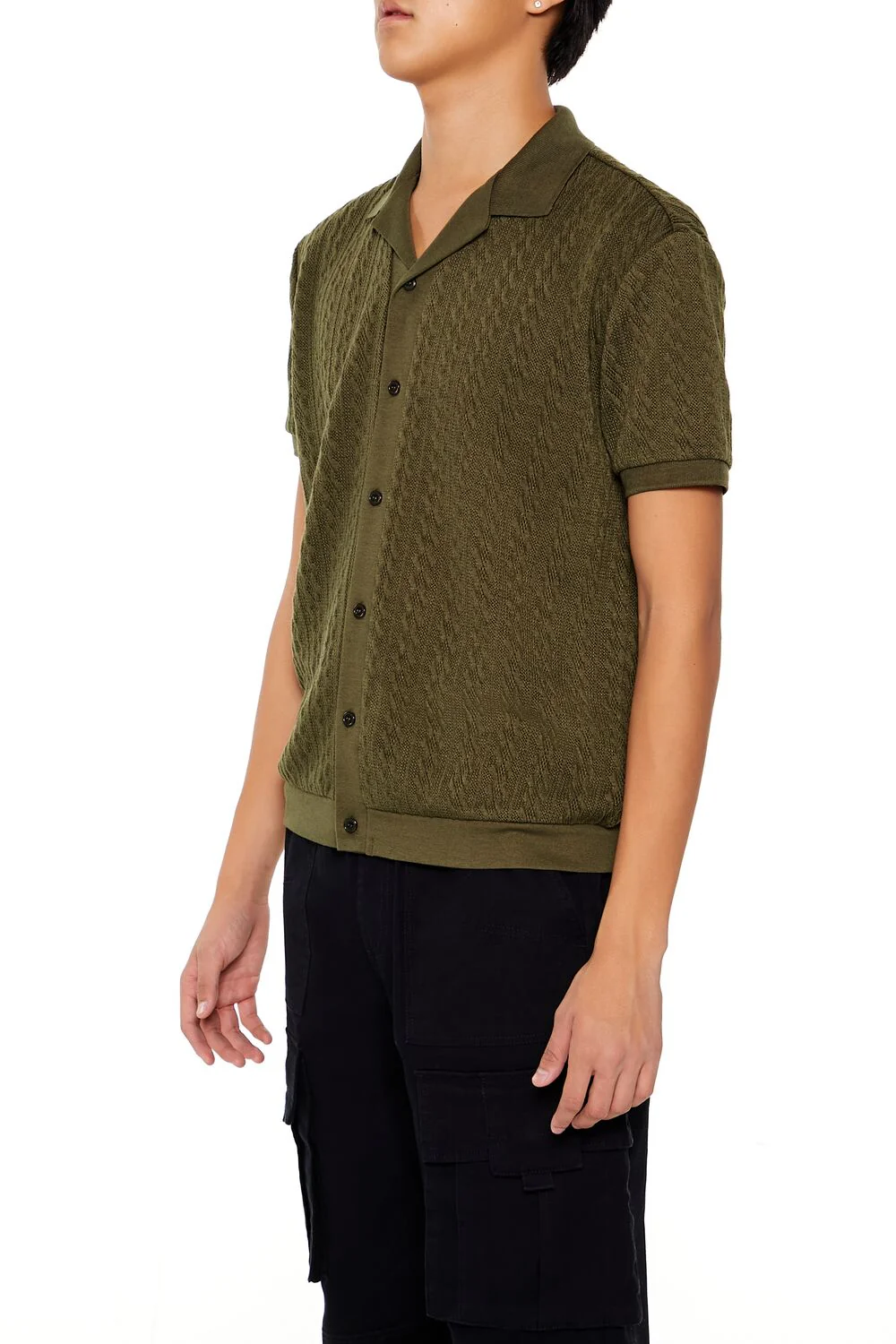 Cable Sweater-Knit Shirt - Image 8