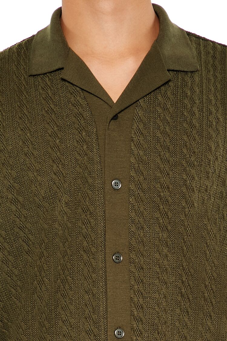 Cable Sweater-Knit Shirt - Image 9