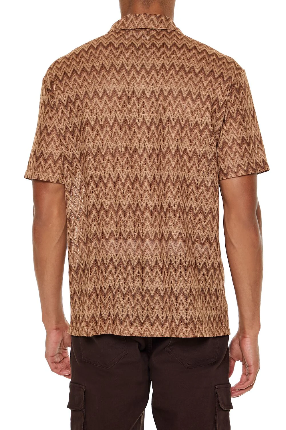 Chevron Textured Button-Front Shirt - Image 4