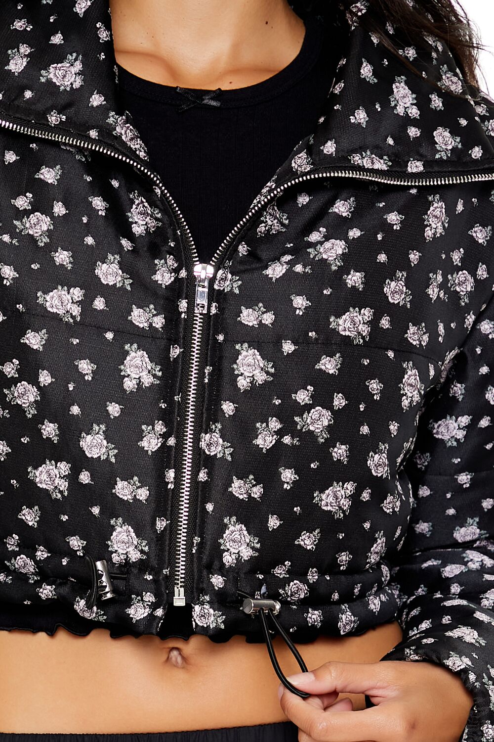 Floral Print Puffer Jacket - Image 6