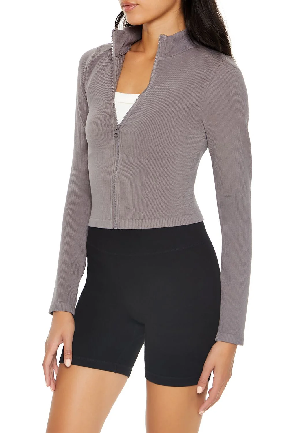 Seamless Ribbed Zip-Up Jacket - Image 4