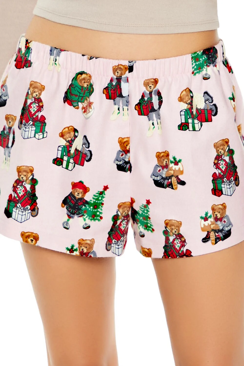 Christmas Teddy Bear Pajama Shorts - Image 5