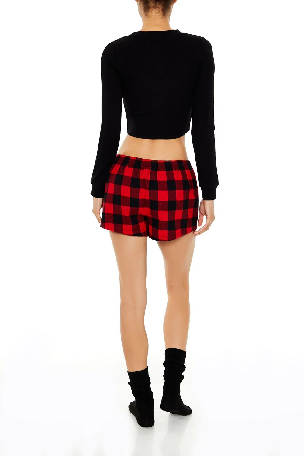 Buffalo Plaid Pajama Shorts - Image 4